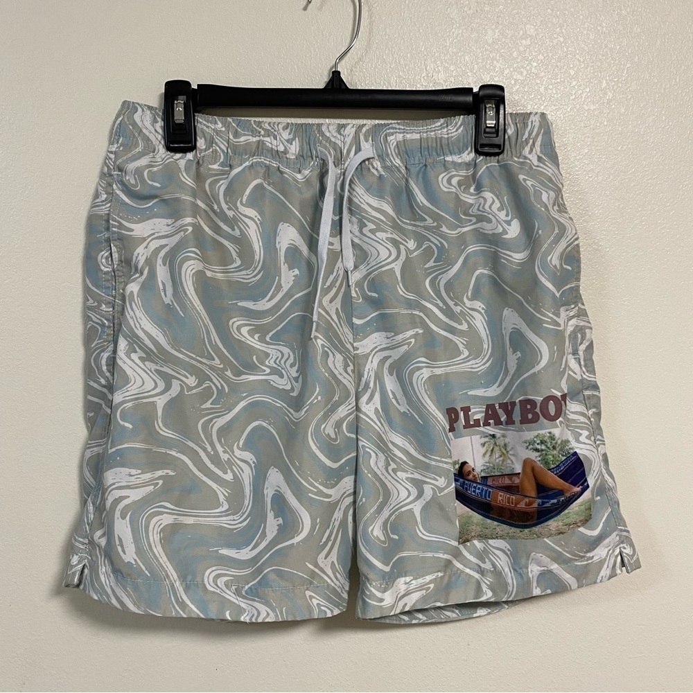 Playboy By PacSun Swim Trunks Men’s Size Medium Marble Swim Short Trunks